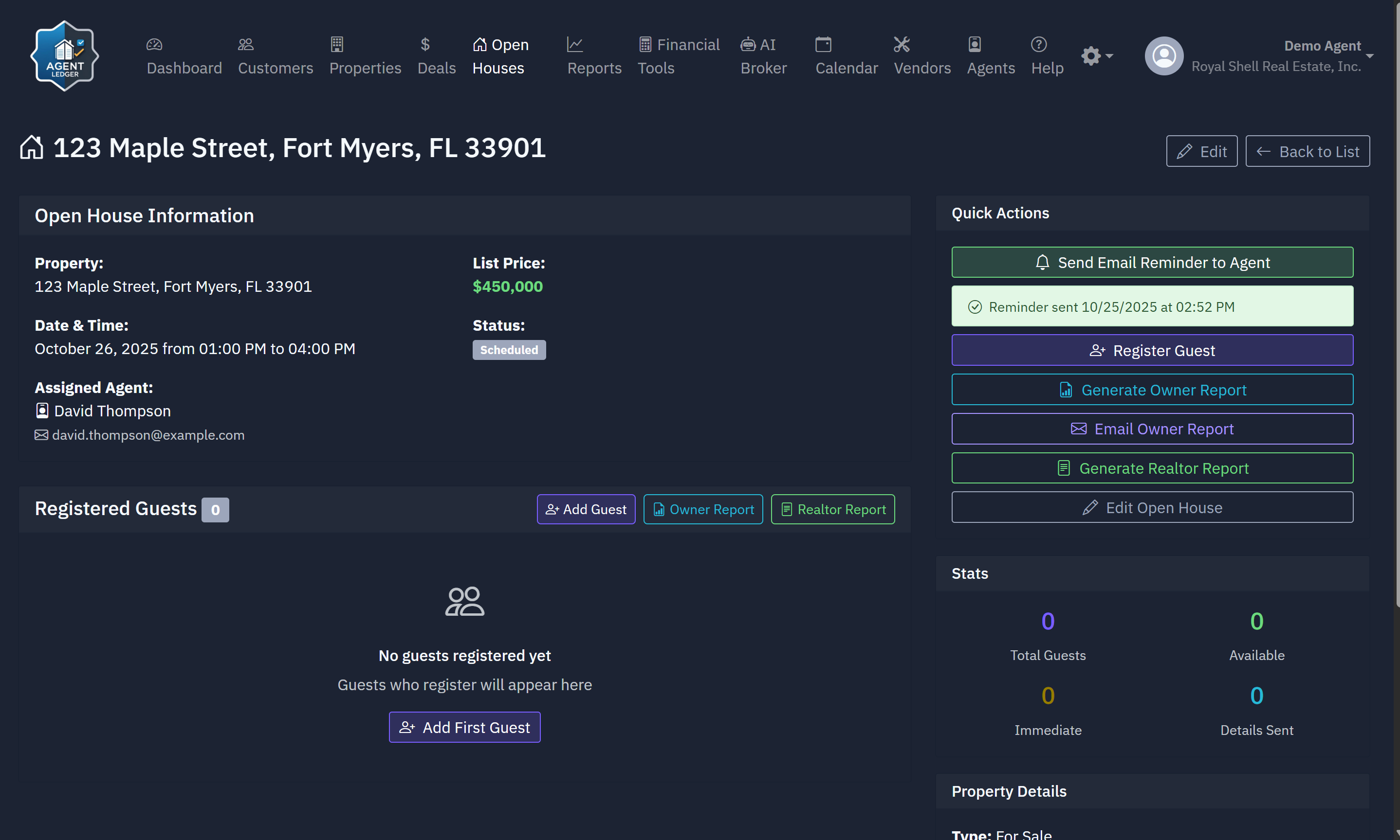 Open House Management